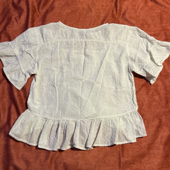 White Eyelet Ruffle Top - Picture 3 of 3